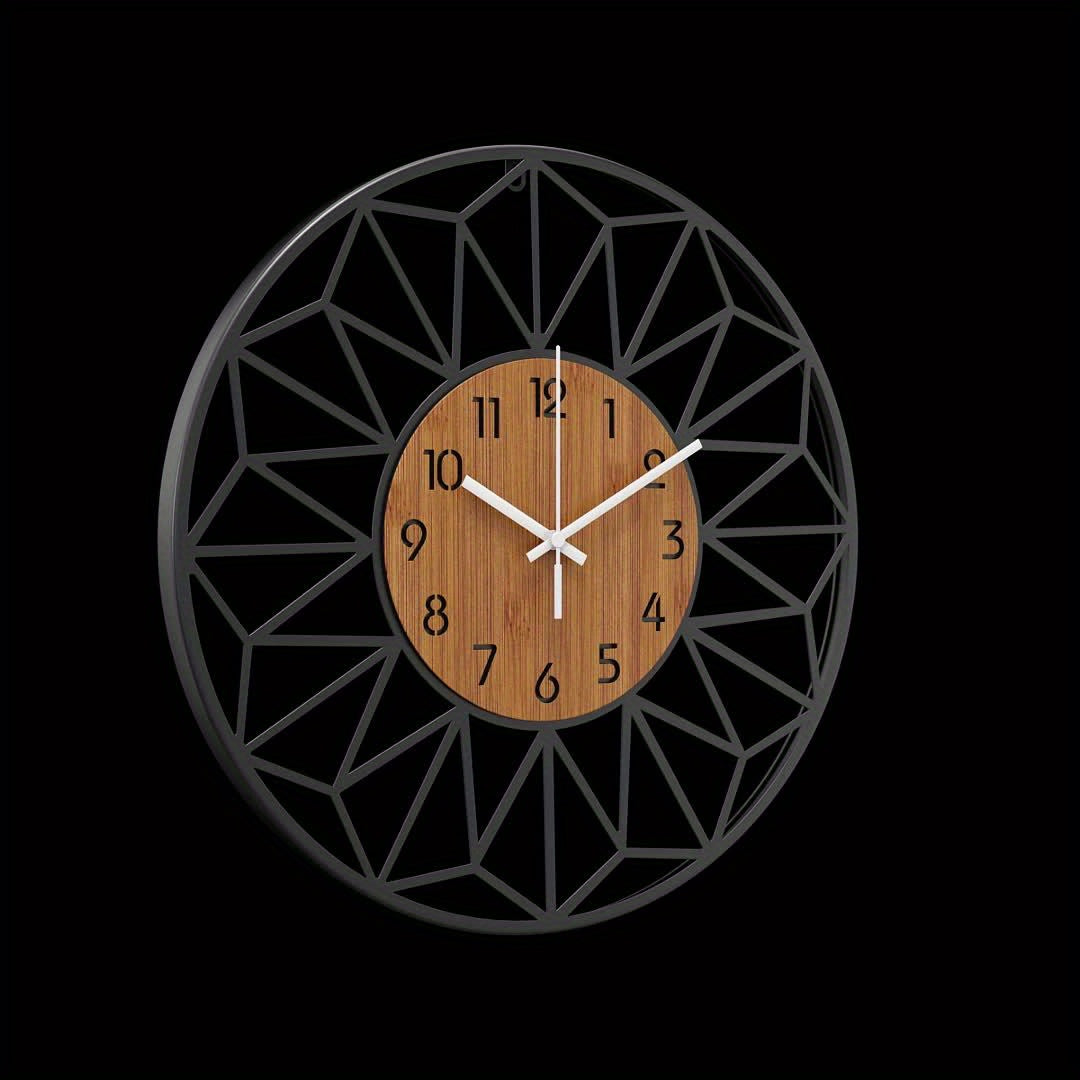 Metalwood Hollow Metal Wall Timepiece For Homes And Offices