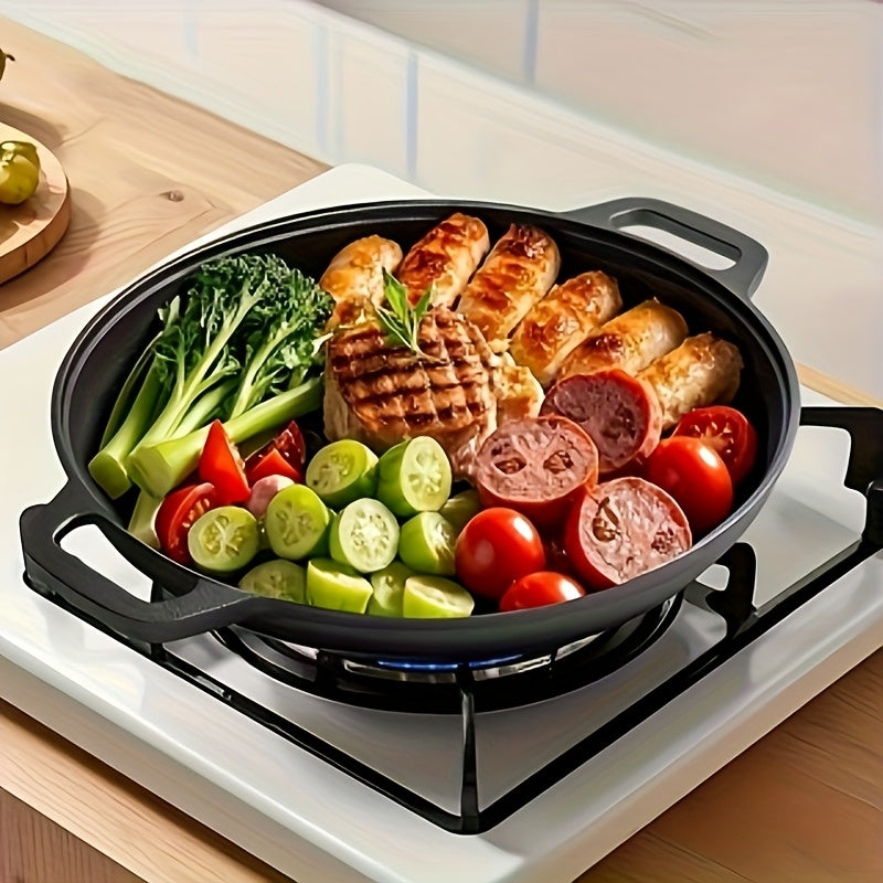 Griddlepro Cast Iron Griddle Skillet for Even Heat and Multi Cooking