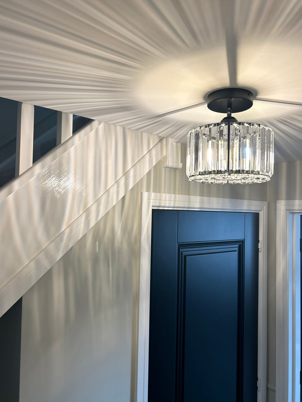 Lumină de tavan Lumina Cristal cu strălucire prismă în două niveluri
