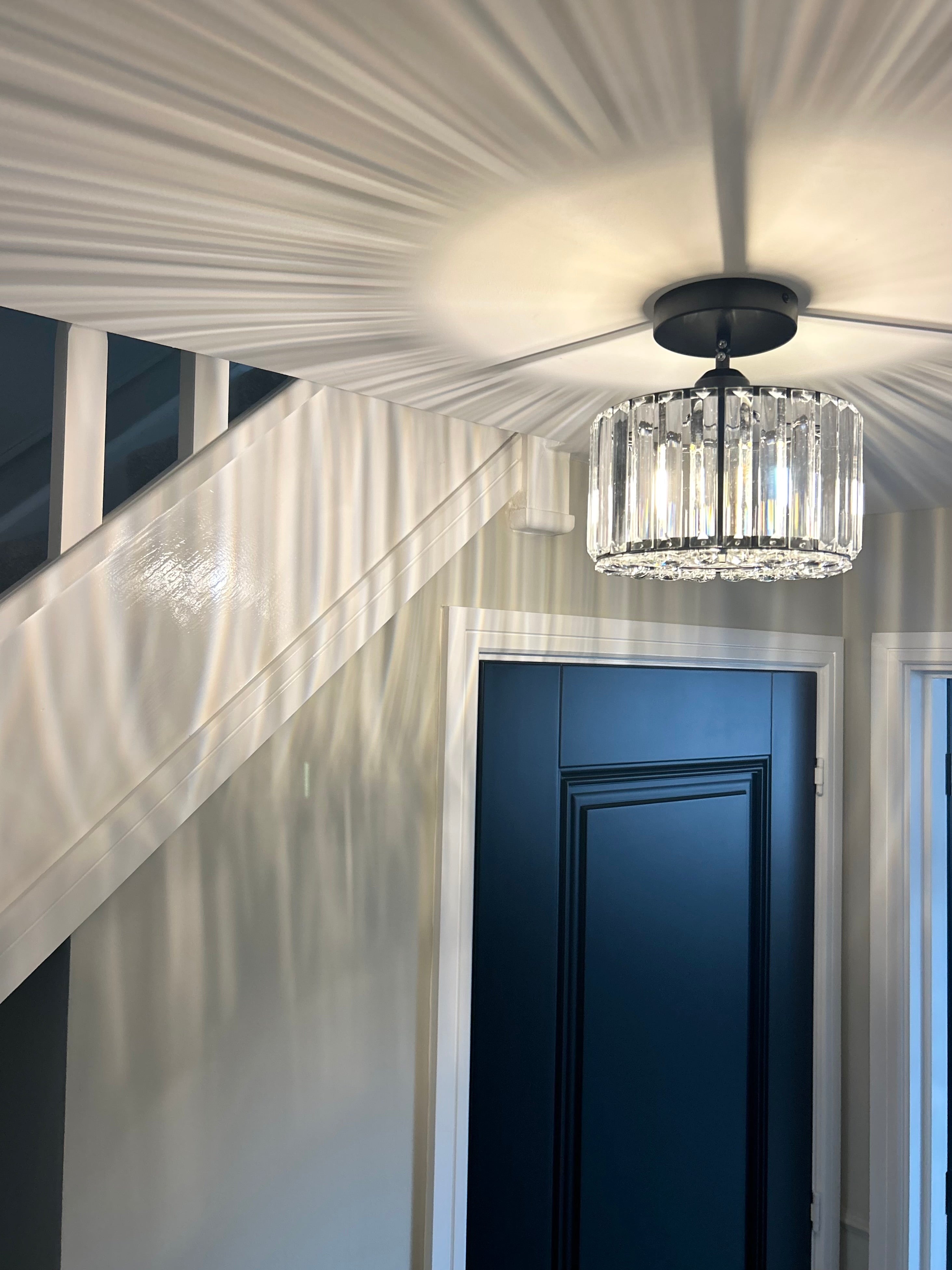 Lumină de tavan Lumina Cristal cu strălucire prismă în două niveluri