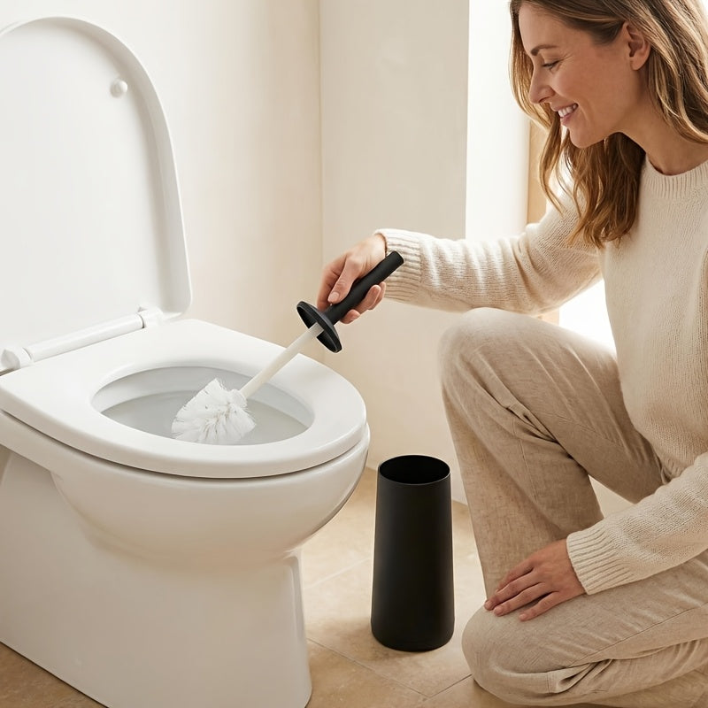 Set perie de toaletă inspirată din stil european Luxebath cu recipient de depozitare