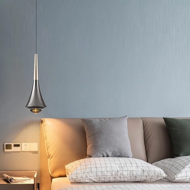 Elara glazen druppel LED hanglamp met heldere kap