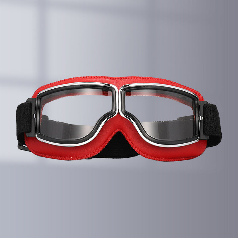 RoadRider Vintage Goggles With Interchangeable Lenses And Cushioned Comfort