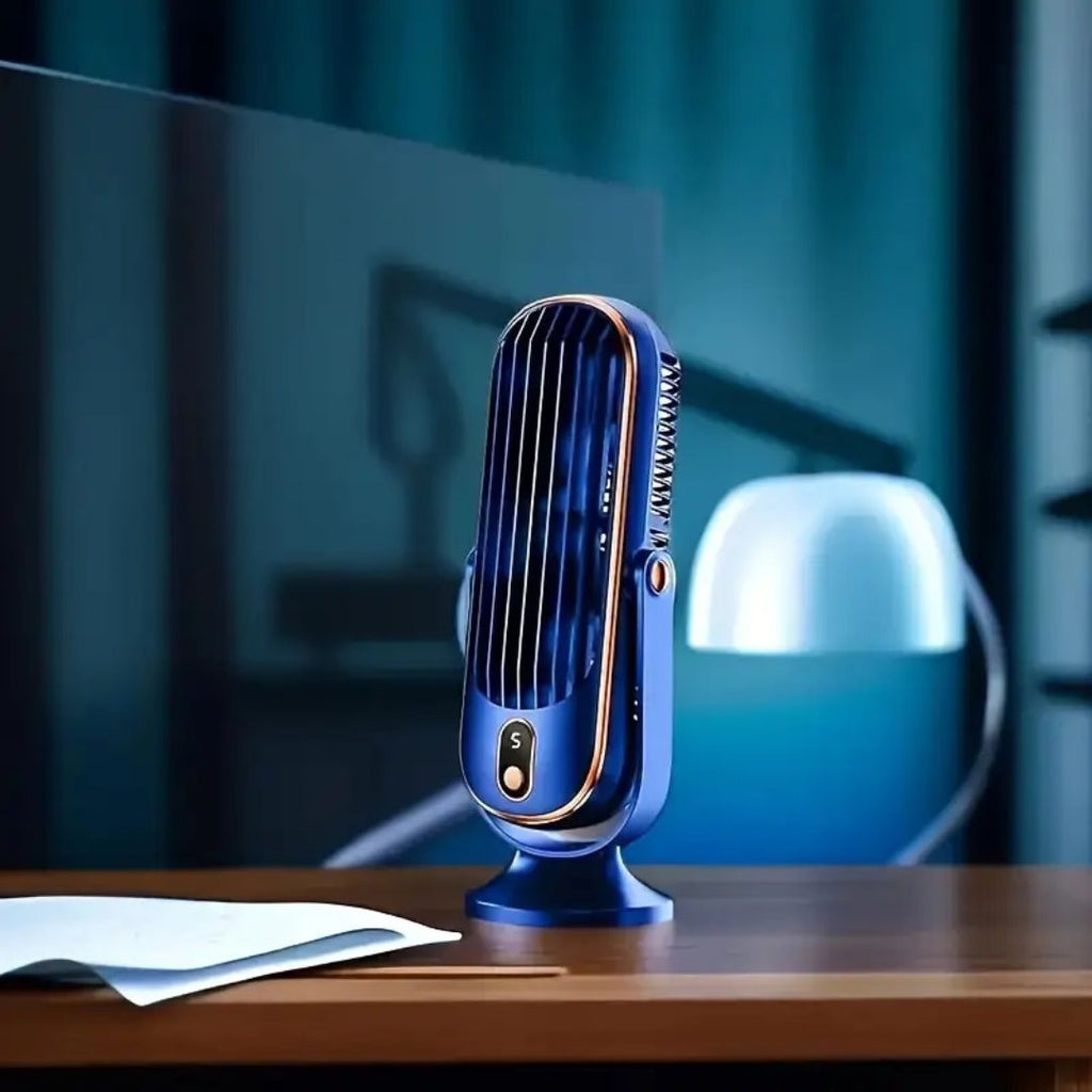 LumaBreeze Quiet USB Fan With Rechargeable Battery For Home And Office