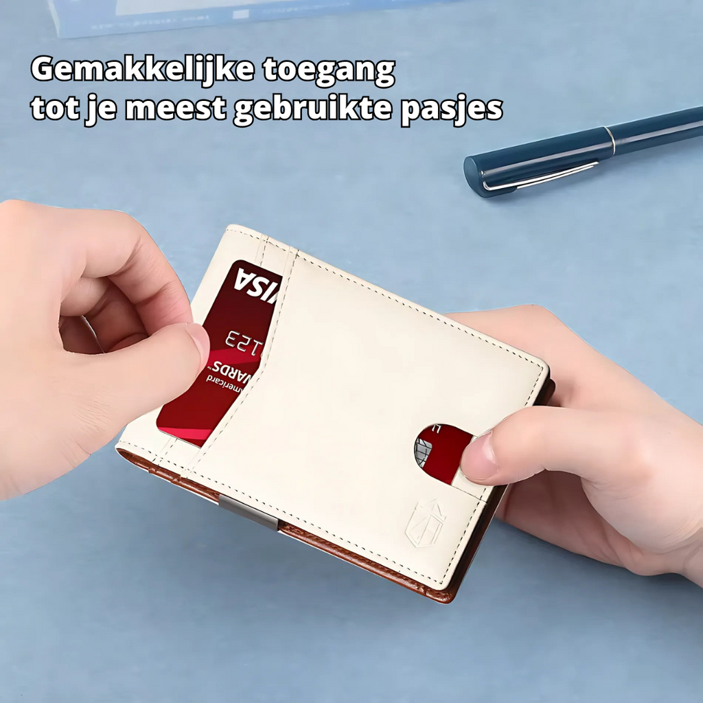 RFID Leather Wallet For Men By SafeSlim Ultra Compact
