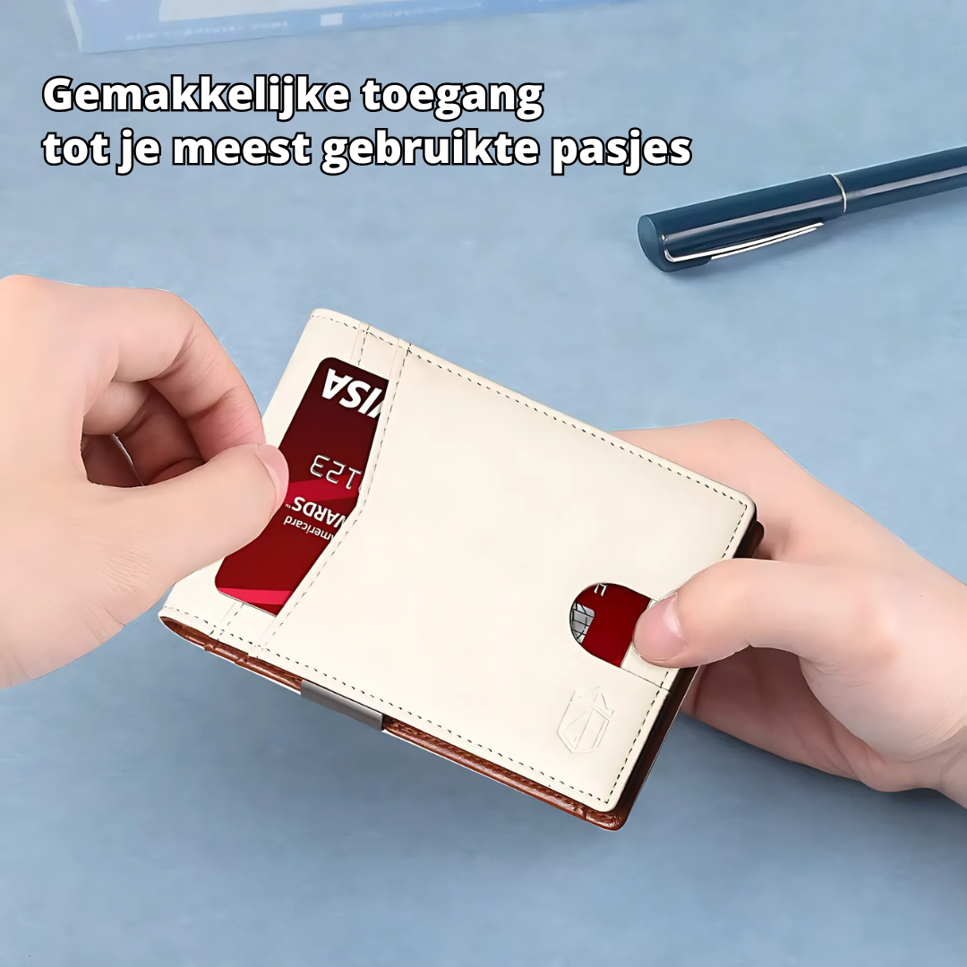 RFID Leather Wallet For Men By SafeSlim Ultra Compact