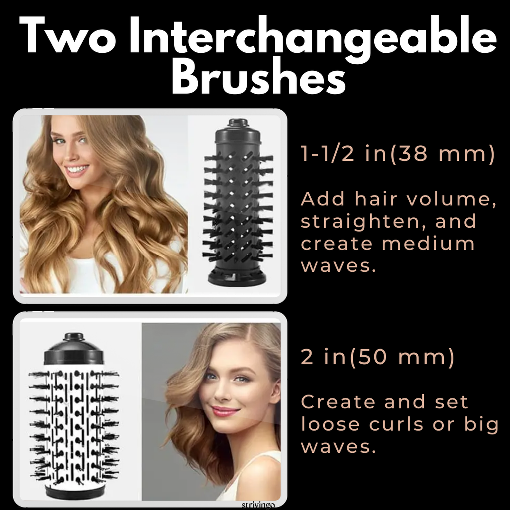 BreezePulse All-In-One Hair Dryer With Rotating Brush For At-Home Salon Quality
