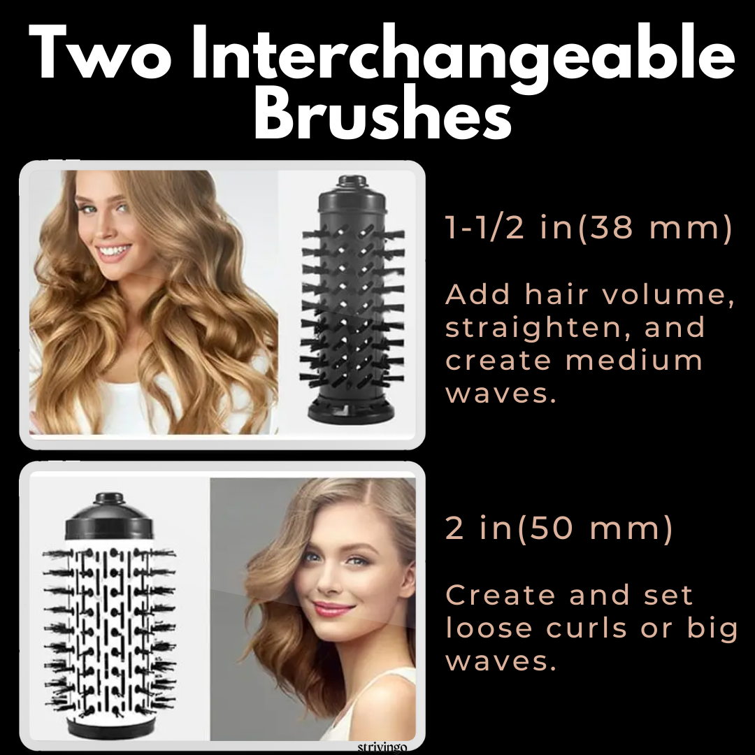 BreezePulse All-In-One Hair Dryer With Rotating Brush For At-Home Salon Quality