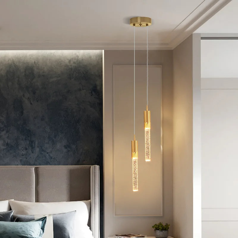 Lustreau Cylindrical Glass Pendant Light For Modern Homes And Dining Areas
