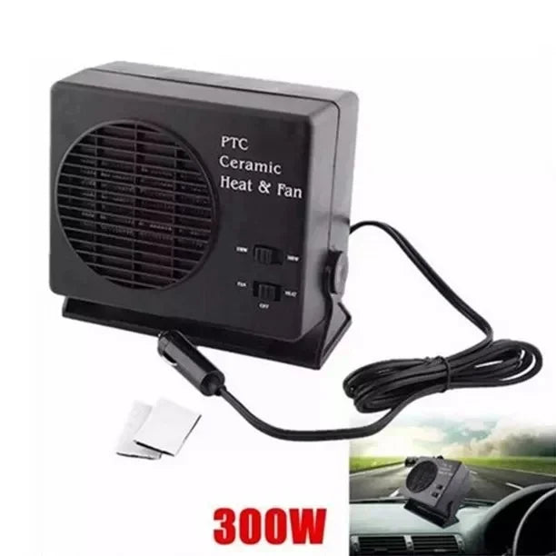 12V Ceramic Car Heater Fan | 150W-300W | Portable Defroster w/ Automatic Thermostat