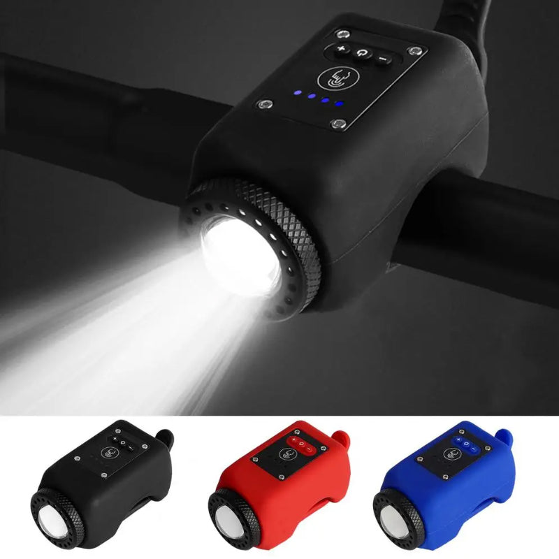 Timbre para bicicleta de montaña con luz brillante accesorio dos en uno