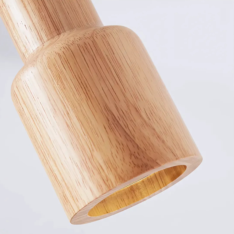 Iverin Nordische Holzpendelleuchte mit warmem LED-Licht für das Essen