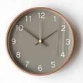 Reloj de Pared Grande Moderno de Madera Lumen Silencioso para Sala de Estar