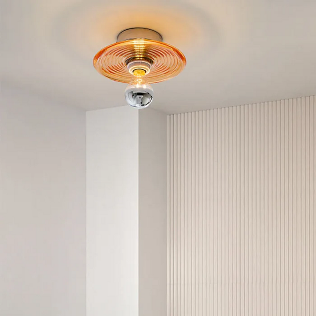 NovaGlow Vintage Glass Wall Lamp With Warm Ambient Lighting