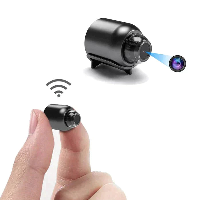 Dos cámaras WiFi compactas 1080P con visión nocturna de 140 grados y detección de movimiento