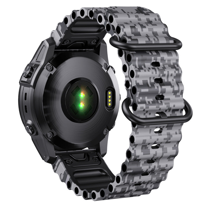 Brățară AquaStride Ocean pentru ceasuri Garmin de 22mm și 26mm din silicon