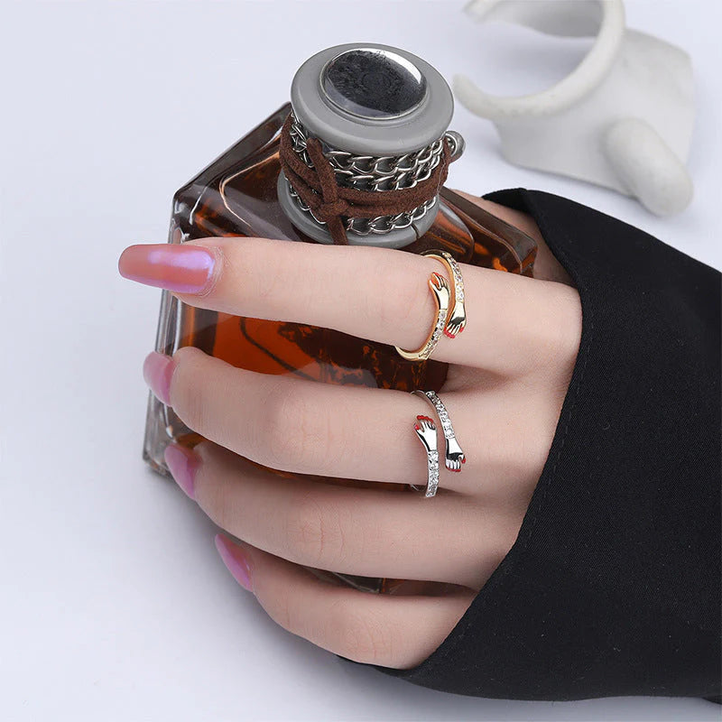 Anillo de abrazo regalo para seres queridos accesorio elegante que celebra el vínculo y la gratitud