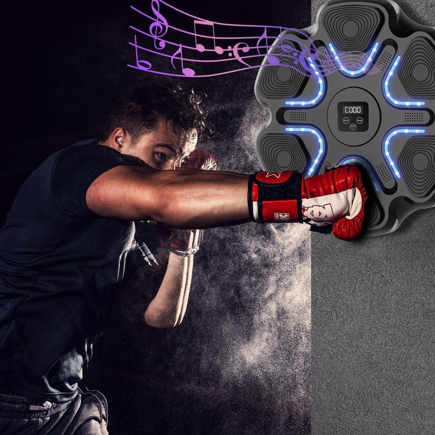 Sistema de Boxeo Rítmico para Entrenamiento en Casa con Guantes