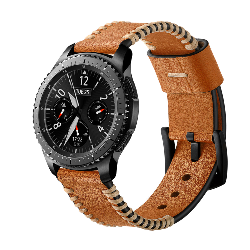 Ručně šitý kožený řemínek pro Galaxy Watch 4-7 20mm