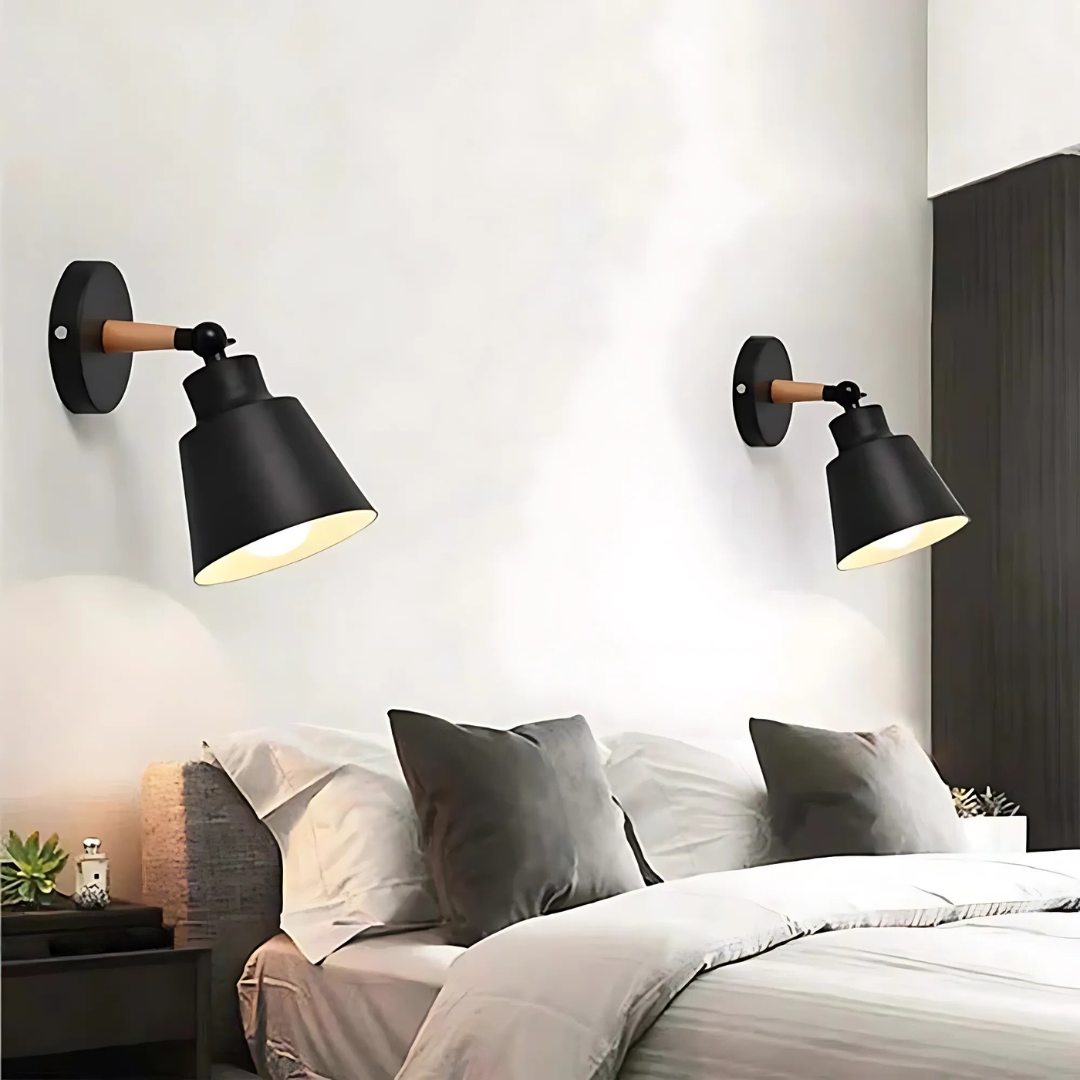 AuraArc Wall Lamp Black LED With E27 Socket Indoor Lighting