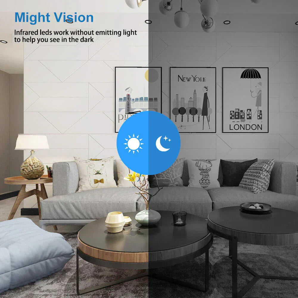 Mini Câmera WiFi com Visão Noturna para Monitorização de Casa e Animais em Movimento