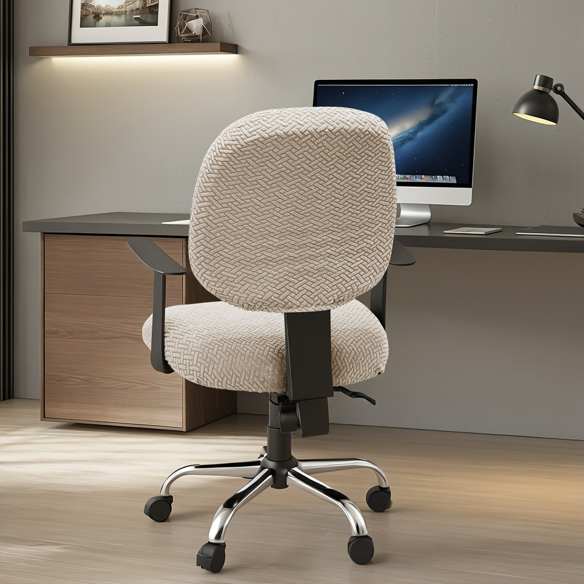 OfficeGuard Elastic Split Chair Back Cover Set For Clean Look