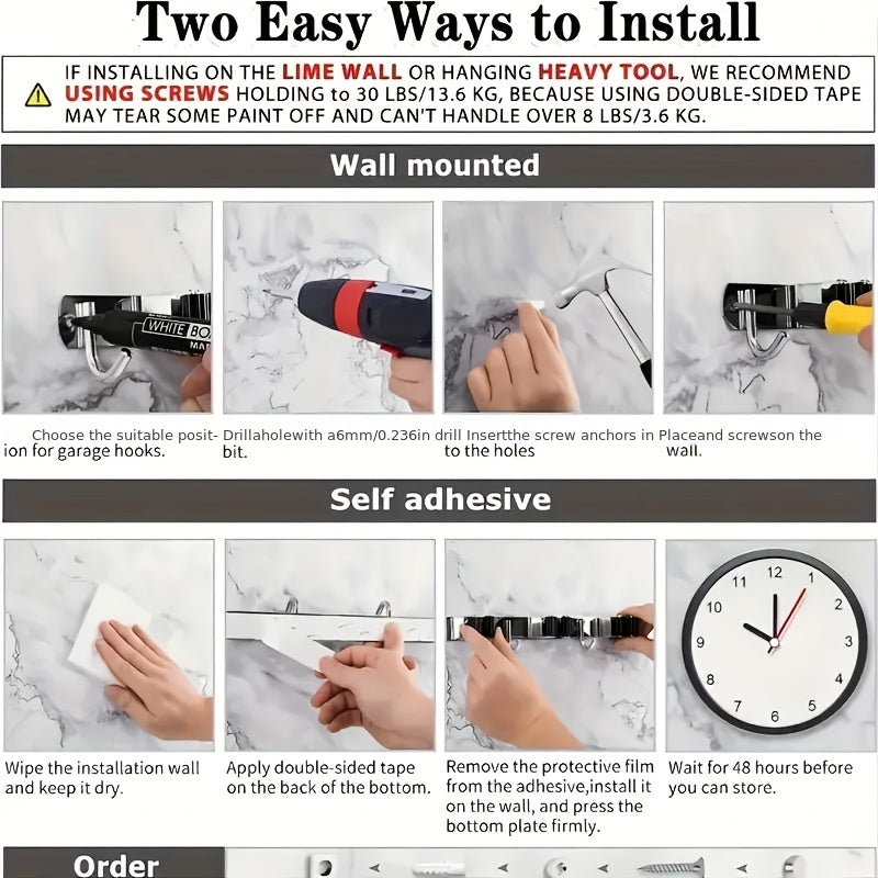 UtilityPro Space Saving Wall Organizer For Garage And Outdoor Use, Rust-Resistant