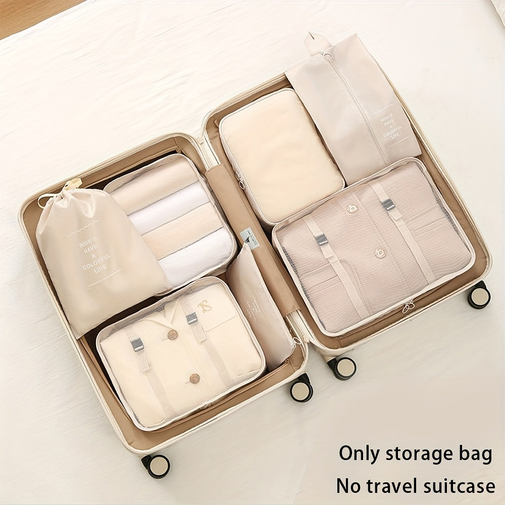 Packverse cestovní třídicí systém: 7dílná sada cestovních úložných vaků z nylonu