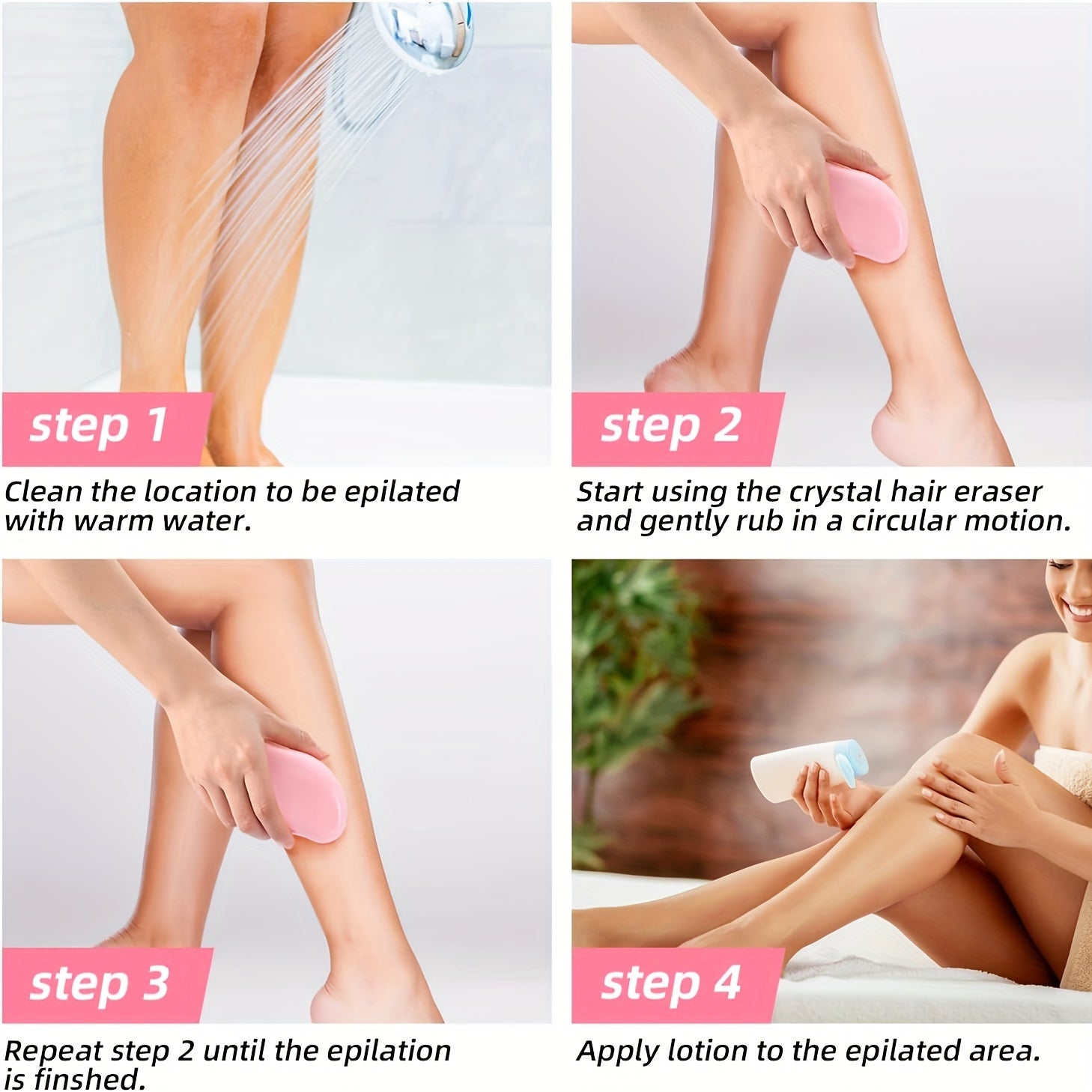 Épilateur Nano Crystal Elvoria pour jambes de femme, outil exfoliant réutilisable, beige clair