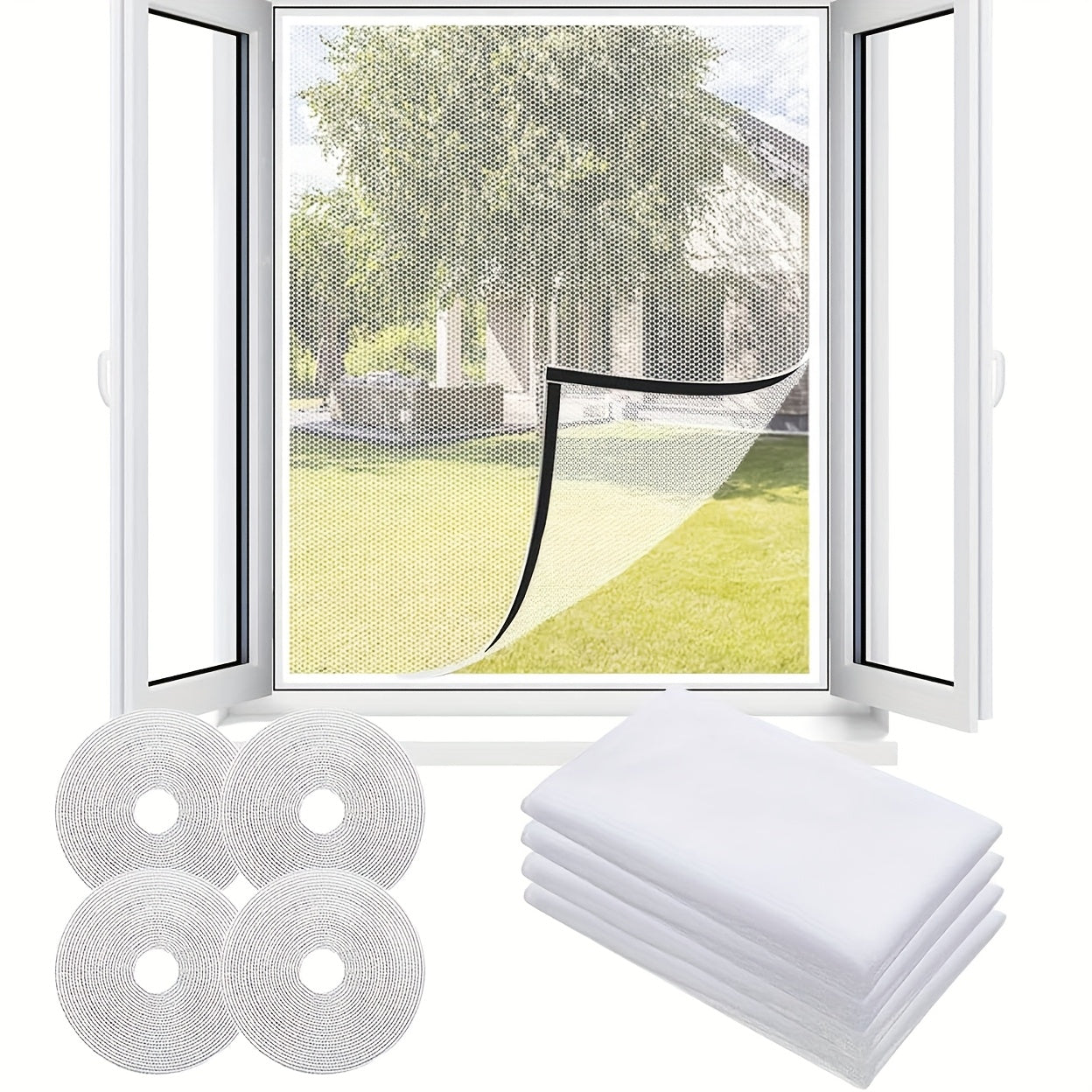 Kit de Barreira de Rede para Janela Quase Invisível Bugblock Proteção contra Mosquitos