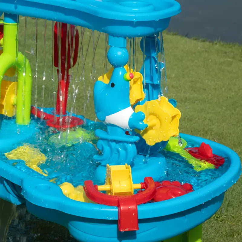 Mesa de juego al aire libre para niños con accesorios de agua y arena 15 Diversión en el patio