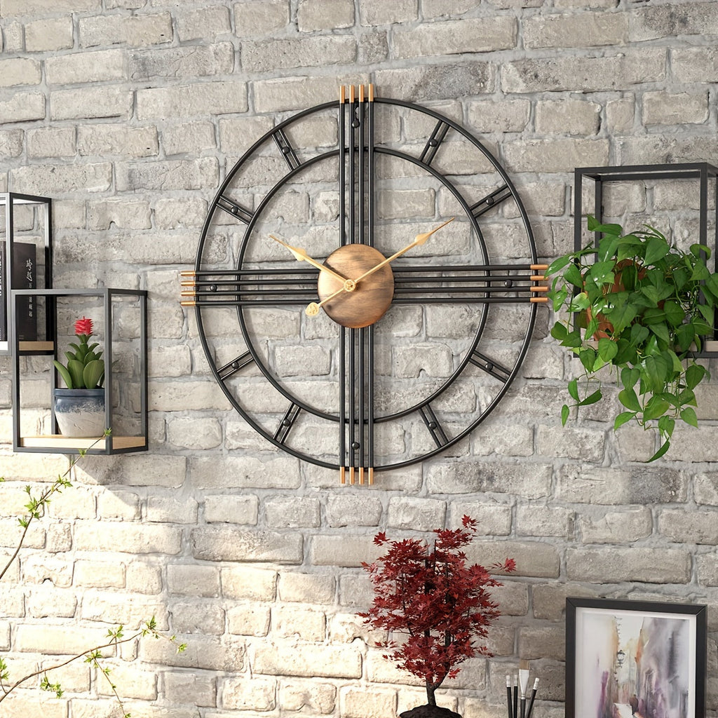 Nástěnné hodiny Casaelix Geometric Cross s minimalistickým designem a tichým chodem