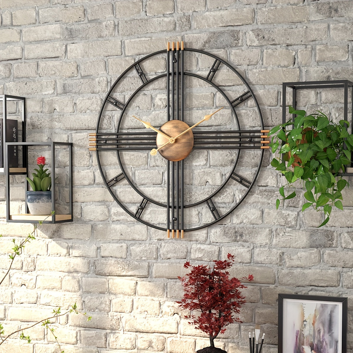 Nástěnné hodiny Casaelix Geometric Cross s minimalistickým designem a tichým chodem