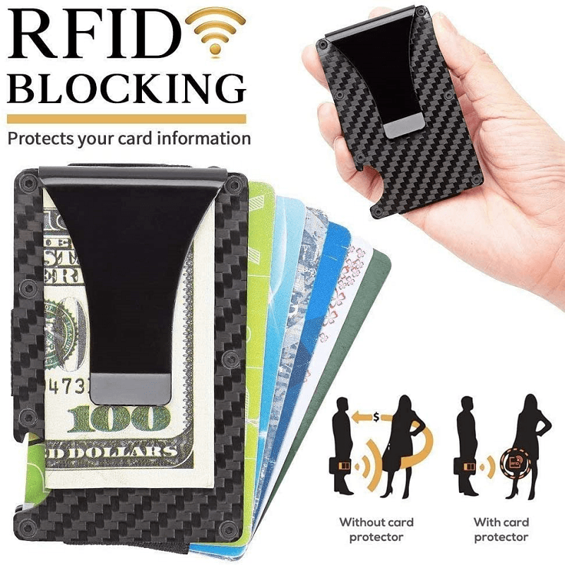 Porte-cartes Ridge en fibre de carbone, mince pour un usage quotidien