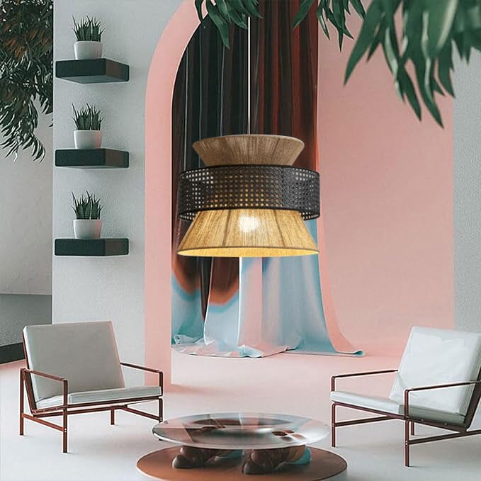 Kairoa Henneptouw Hanglamp Japanse Geïnspireerde Kroonluchter