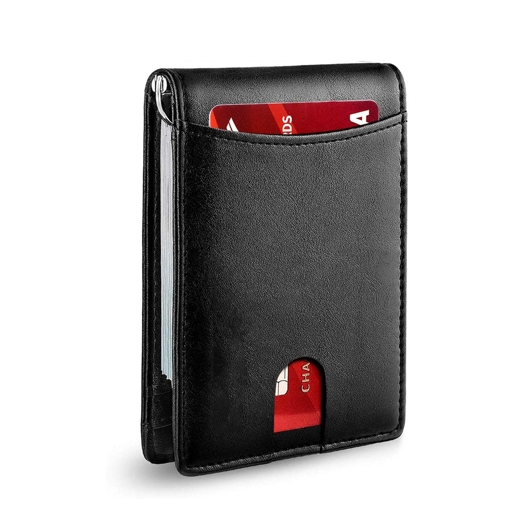 Men’s Slim RFID Wallet | Leather Card Holder | Black