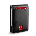 Men’s Slim RFID Wallet | Leather Card Holder | Black