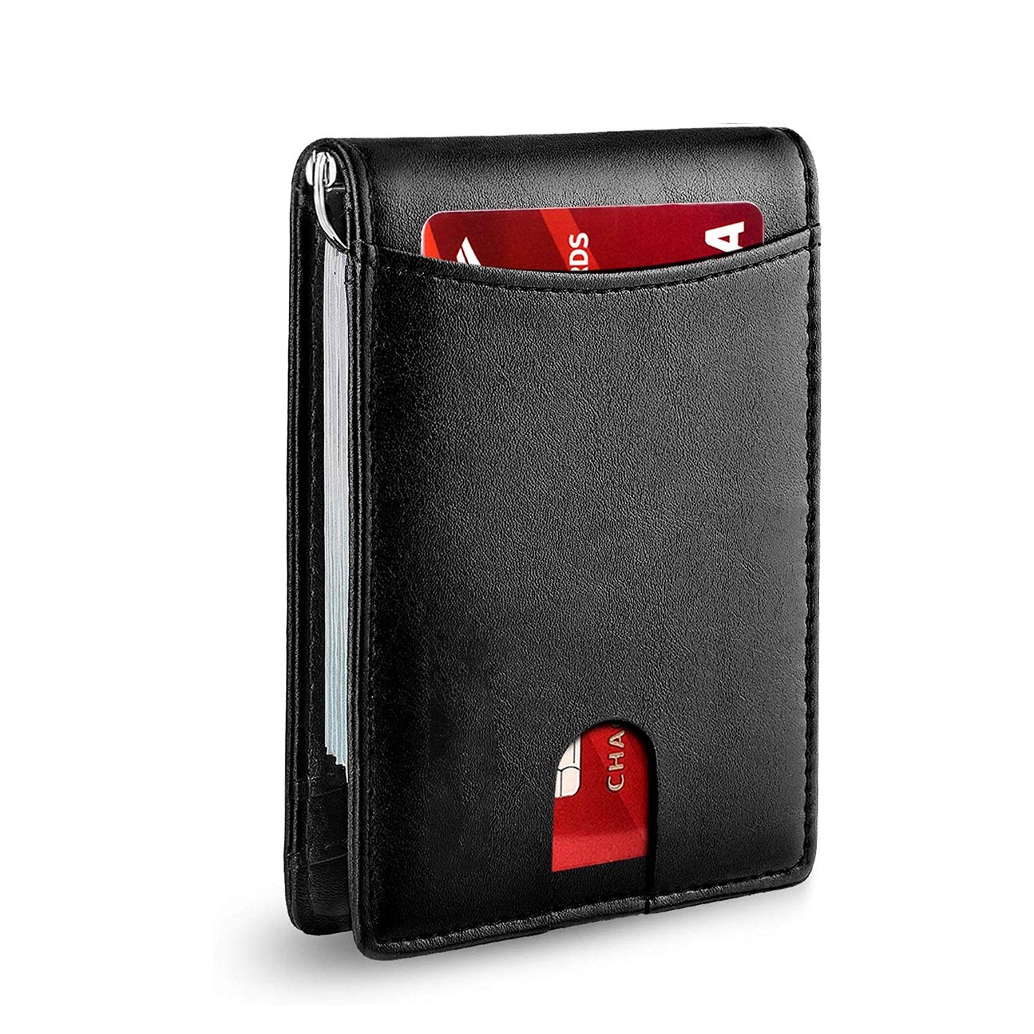 Men’s Slim RFID Wallet | Leather Card Holder | Black