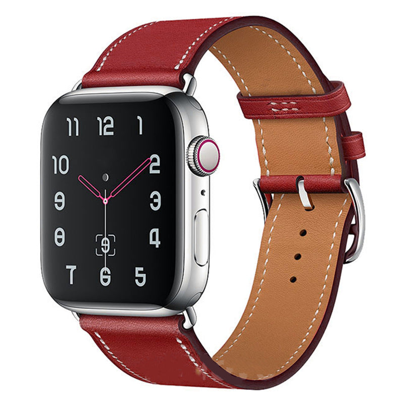 Cinturino Crescent in vera pelle cucito a mano per Apple Watch