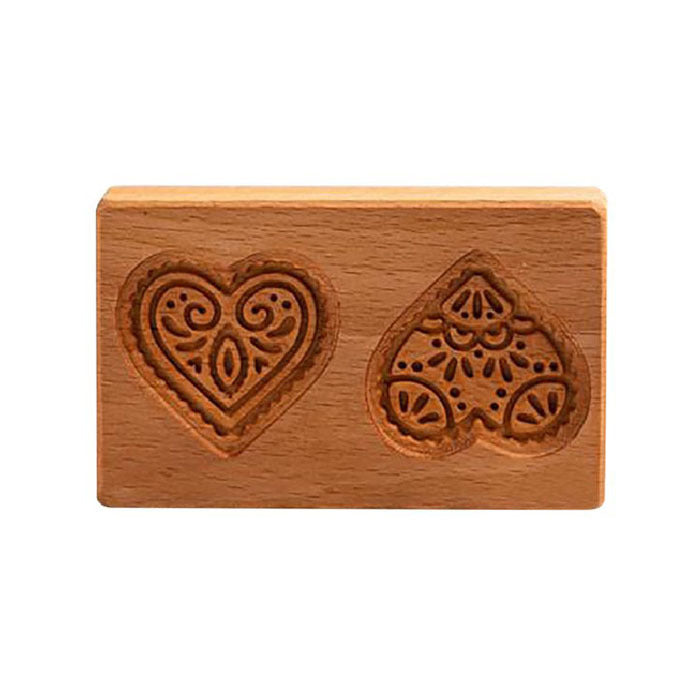 Engraved Wooden Cookie Molds With Pastry Stamps For Gingerbread And Biscuits