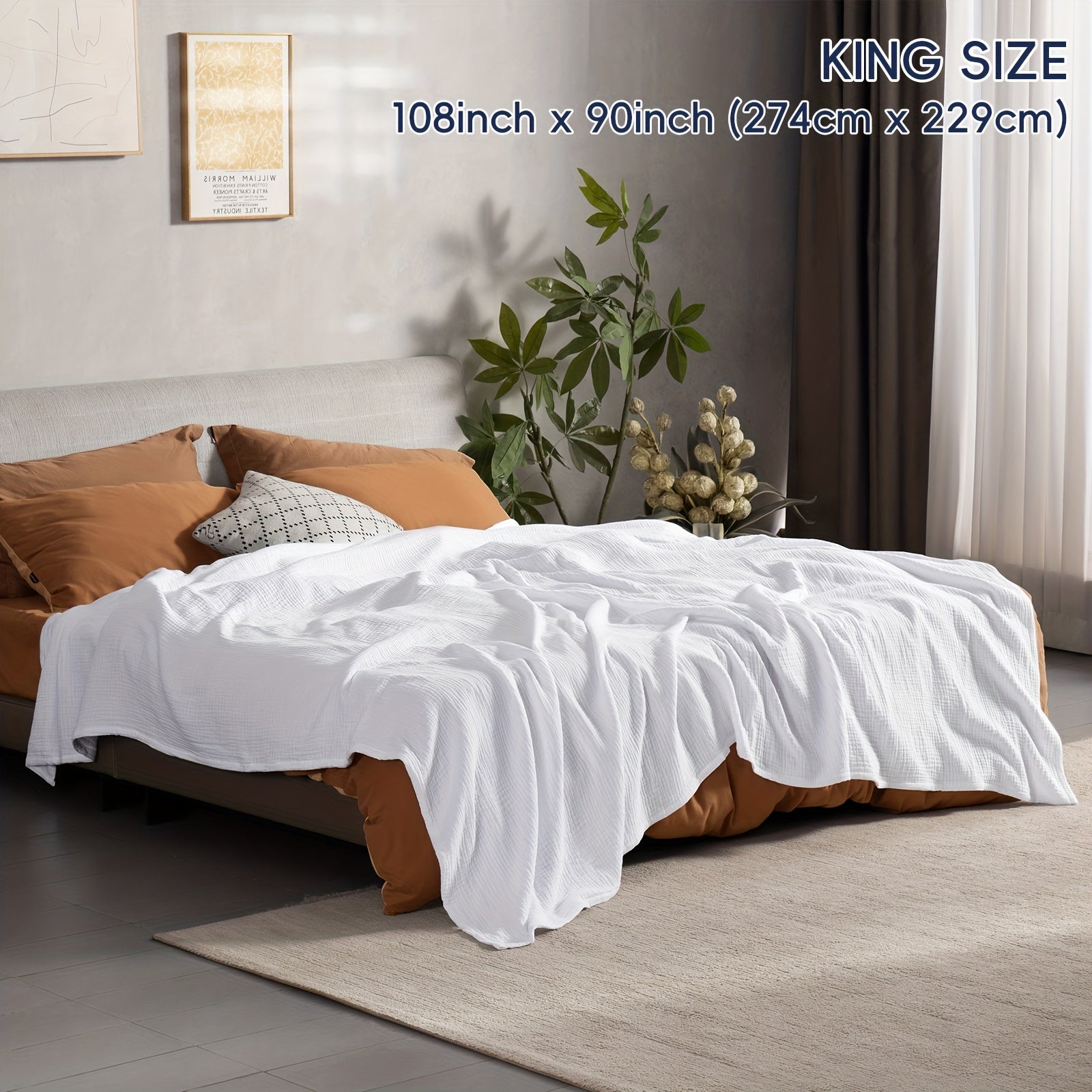 Cloudsoft 4-Layer Cotton Blanket Delivers Year-Round Breathable Comfort