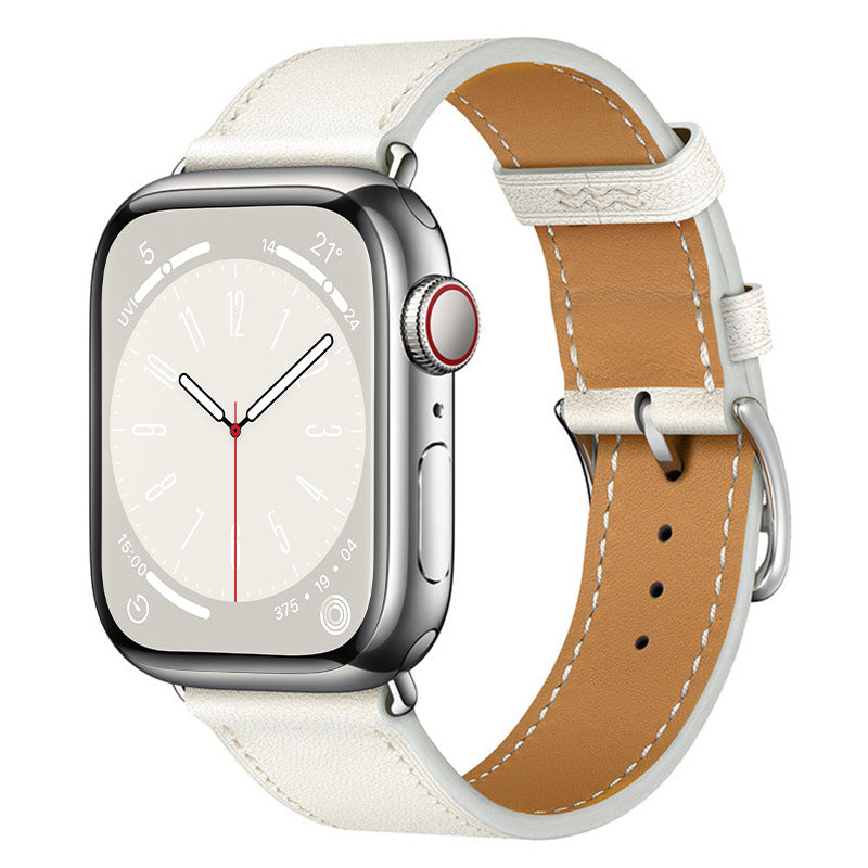 Cinturino Crescent in vera pelle cucito a mano per Apple Watch