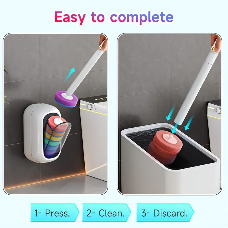 Spazzola per WC Compatta CleanHub con Base in Plastica Resistente