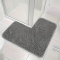 Tappetino da bagno a forma di L Lunava per spazi angolari, antiscivolo, morbido, 40x40x80 cm