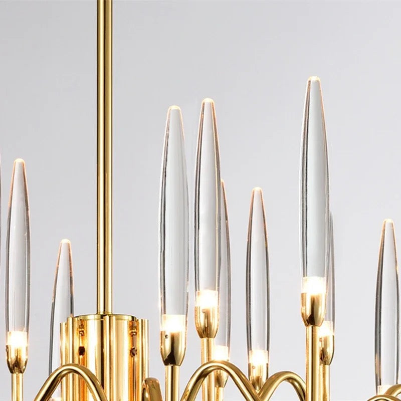 Novara Kristallkerzenlüster in Gold- oder Chrom-Finish