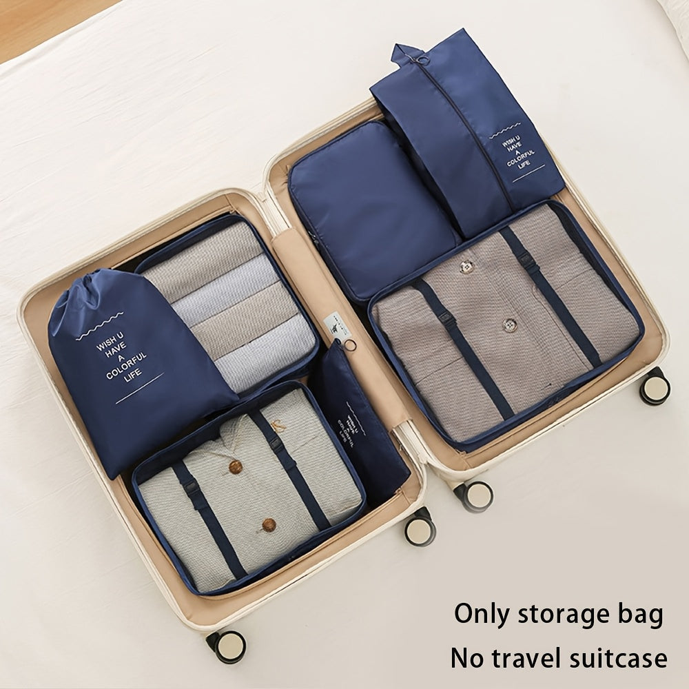 Packverse cestovní třídicí systém: 7dílná sada cestovních úložných vaků z nylonu