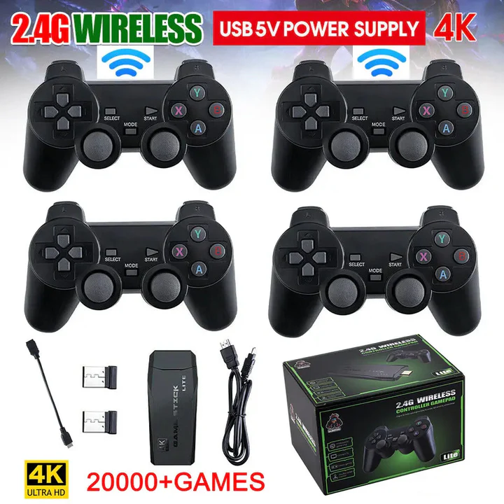 4K TV Stick With 64GB And Twenty Thousand Retro Games And Two Wireless Controllers
