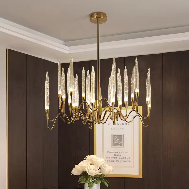 Novara Kristallkerzenlüster in Gold- oder Chrom-Finish