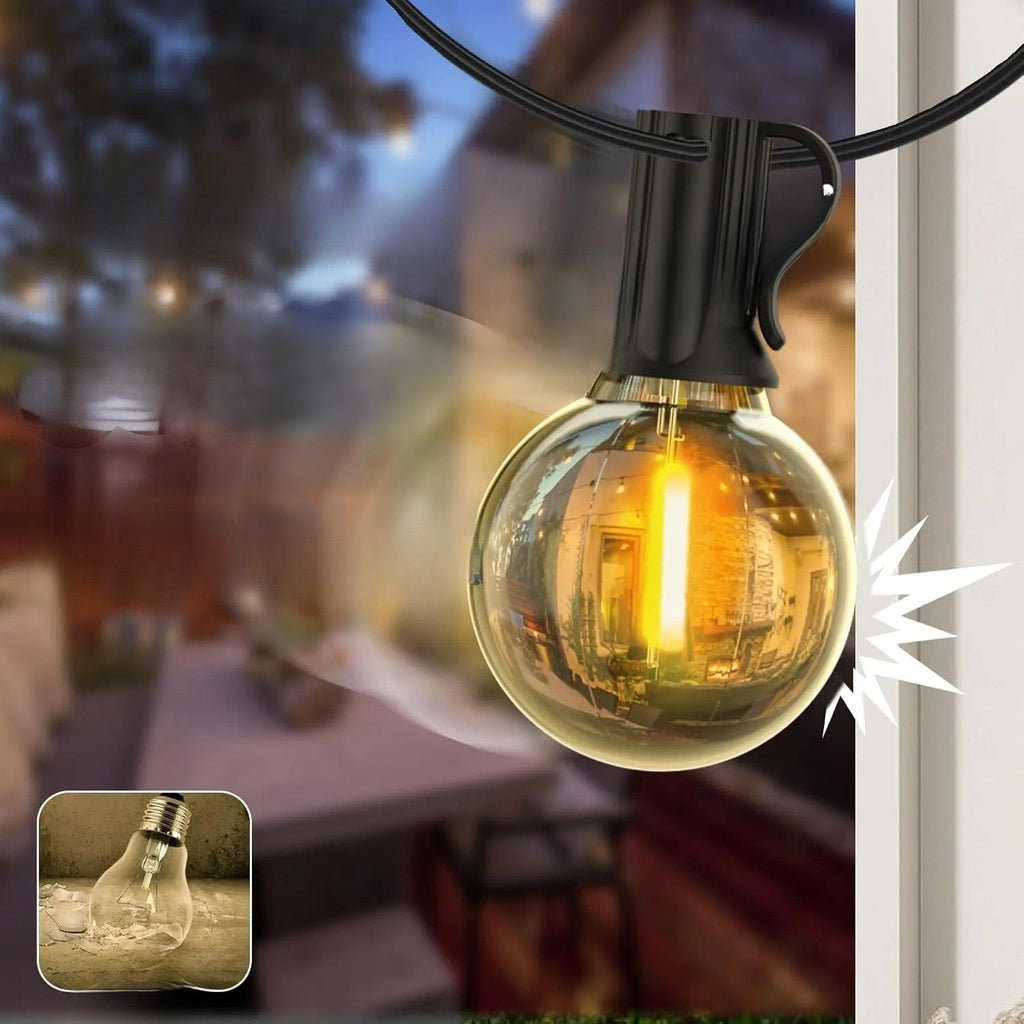 NovaGlow G40 knusningssikre globelys for utendørsfester