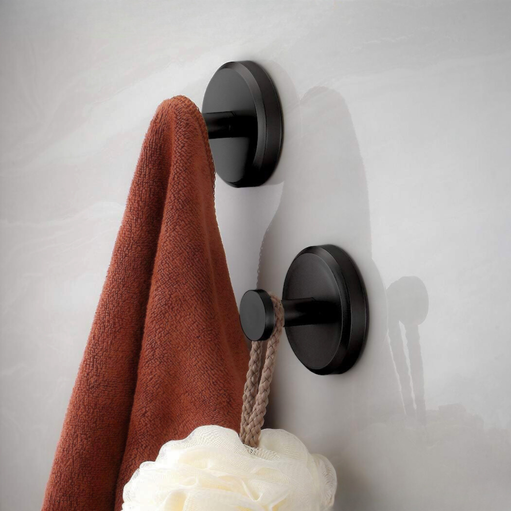 ClingPro Four-Piece Reusable Hooks With Suction On Smooth Surfaces